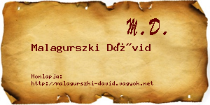 Malagurszki Dávid névjegykártya